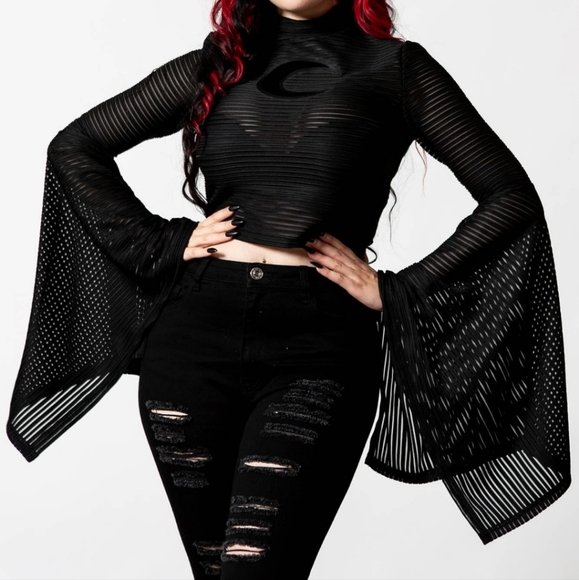 Killstar Phases Striped Top - Picture 1 of 7